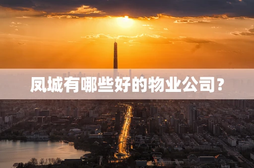 凤城有哪些好的物业公司？