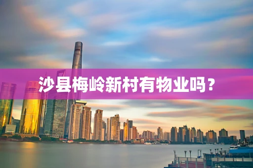 沙县梅岭新村有物业吗？