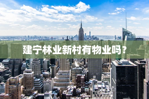建宁林业新村有物业吗？