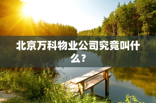 北京万科物业公司究竟叫什么？
