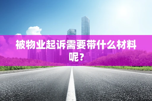 被物业起诉需要带什么材料呢？