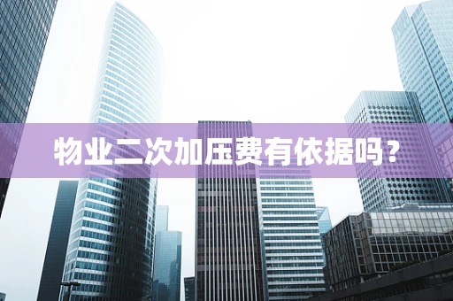 物业二次加压费有依据吗？