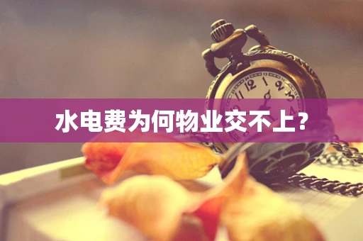 水电费为何物业交不上？