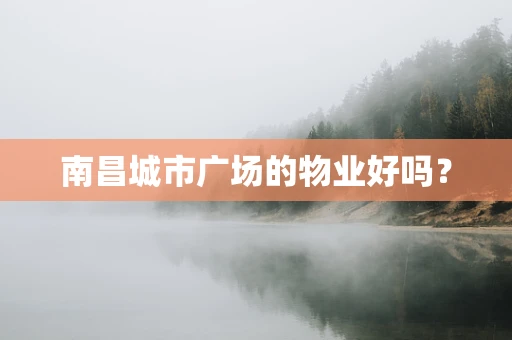 南昌城市广场的物业好吗？