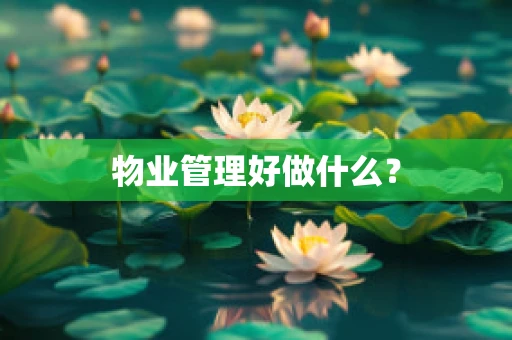 物业管理好做什么？