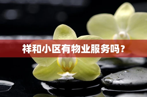 祥和小区有物业服务吗？