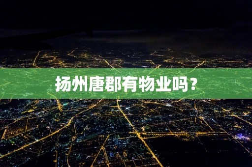扬州唐郡有物业吗？