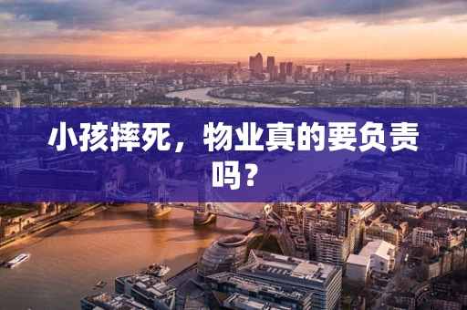 小孩摔死，物业真的要负责吗？