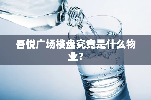 吾悦广场楼盘究竟是什么物业？
