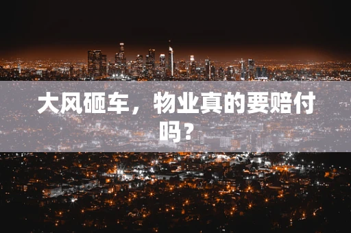 大风砸车，物业真的要赔付吗？