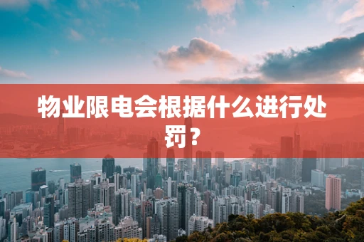 物业限电会根据什么进行处罚？