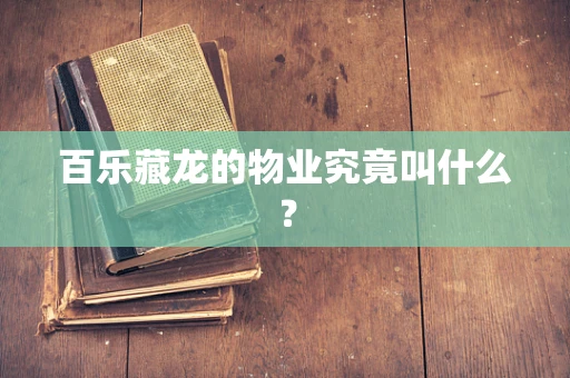 百乐藏龙的物业究竟叫什么？