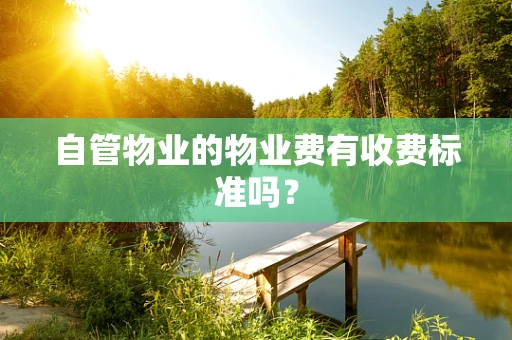 自管物业的物业费有收费标准吗？