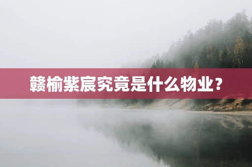 赣榆紫宸究竟是什么物业？