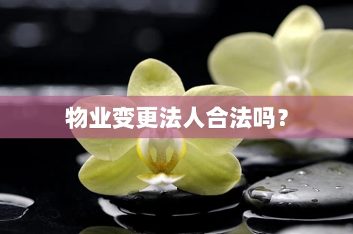 物业变更法人合法吗？