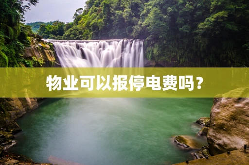 物业可以报停电费吗？