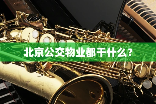 北京公交物业都干什么？