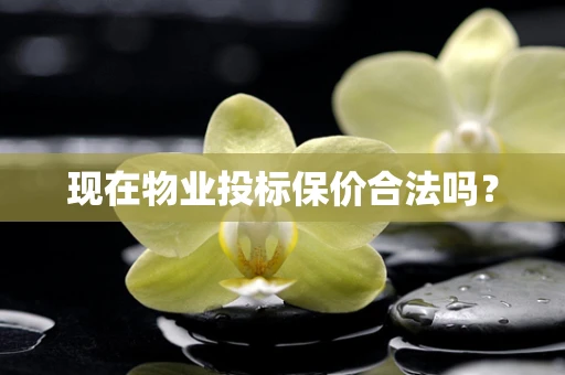 现在物业投标保价合法吗？