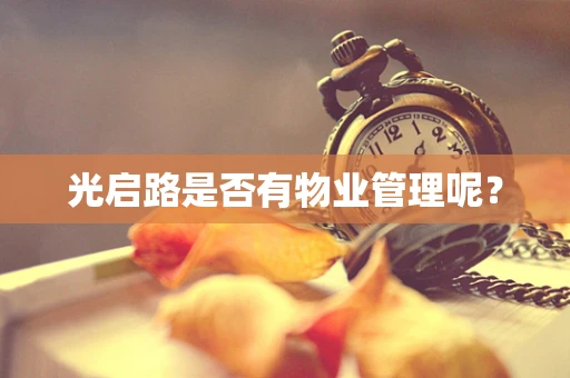 光启路是否有物业管理呢？