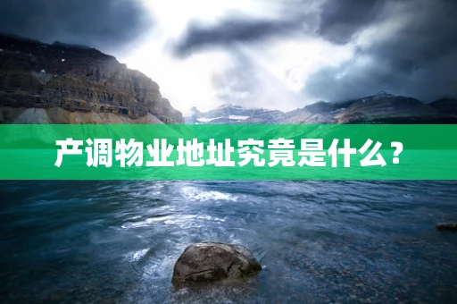 产调物业地址究竟是什么？