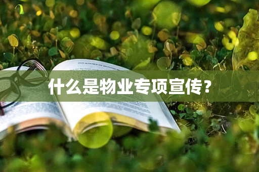 什么是物业专项宣传？