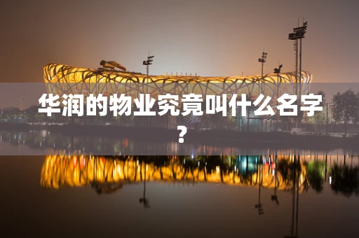 华润的物业究竟叫什么名字？