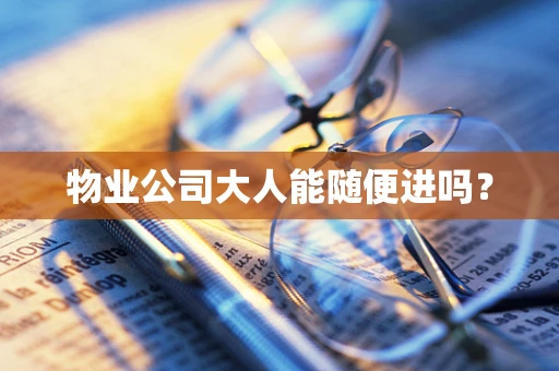 物业公司大人能随便进吗？