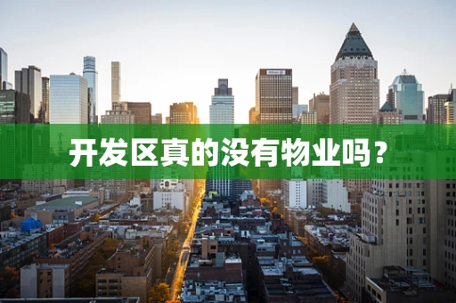 开发区真的没有物业吗？