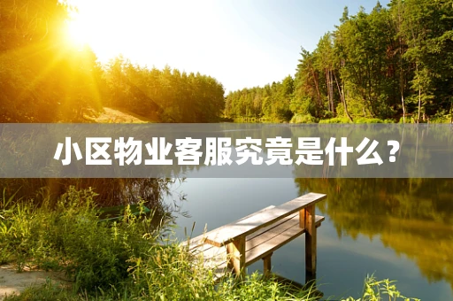 小区物业客服究竟是什么？