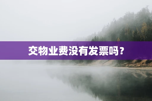 交物业费没有发票吗？