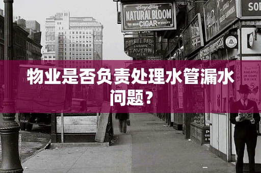 物业是否负责处理水管漏水问题？