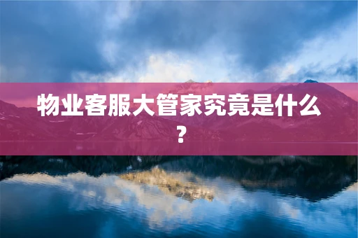 物业客服大管家究竟是什么？