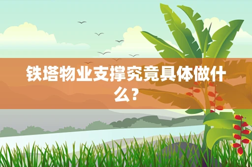 铁塔物业支撑究竟具体做什么？