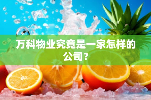 万科物业究竟是一家怎样的公司？