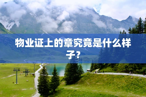 物业证上的章究竟是什么样子？