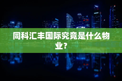 同科汇丰国际究竟是什么物业？