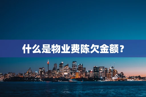什么是物业费陈欠金额？