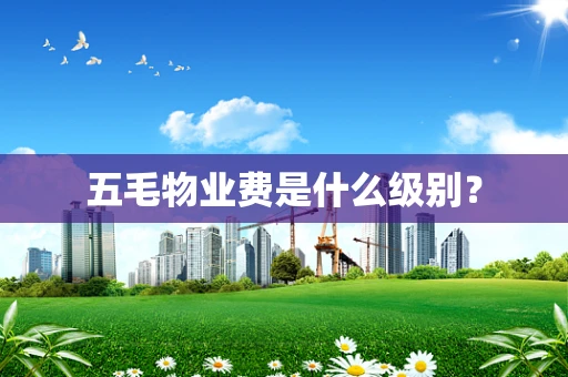 五毛物业费是什么级别？