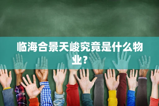 临海合景天峻究竟是什么物业？