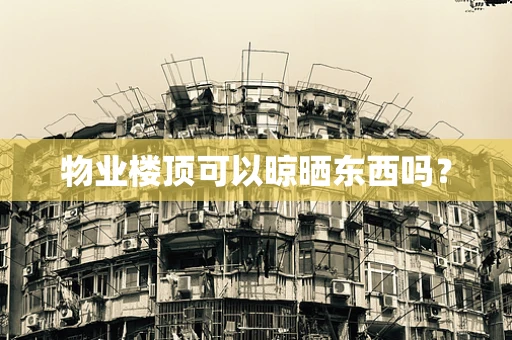 物业楼顶可以晾晒东西吗？